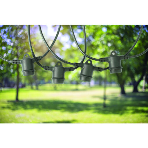 YourHome Festoon String, förlängningsdel, längd12 m, 12 st E27 socklar (ljuskälla ingår ej) - Bild 3