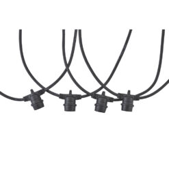 YourHome Festoon String, förlängningsdel, längd12 m, 12 st E27 socklar (ljuskälla ingår ej)