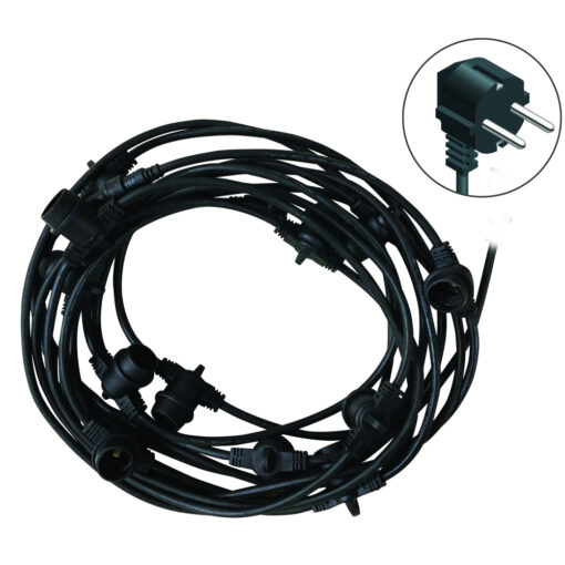 YourHome Festoon String, förlängningsdel, längd12 m, 12 st E27 socklar (ljuskälla ingår ej) - Bild 2