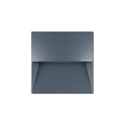 Muro Recessed Square, väggarmatur, 9.5W, 450lm, 3000K, assymetrisk optik, CRI80, ONOFF, antracitgrå
