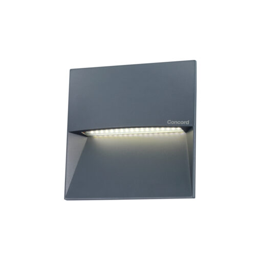 Muro Recessed Square, väggarmatur, 9.5W, 450lm, 3000K, assymetrisk optik, CRI80, ONOFF, antracitgrå - Bild 6