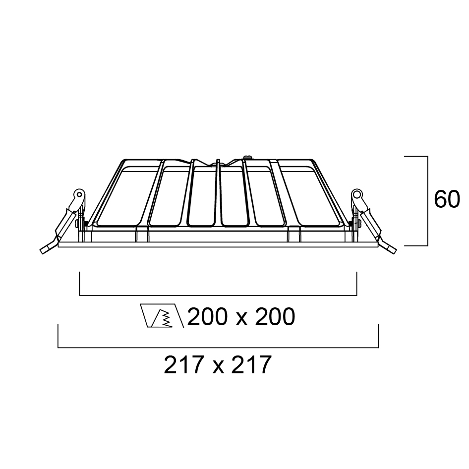 Insaver Slim UGR19, D200mm, 20W, 2500lm, 4000K, ONOFF - Bild 19