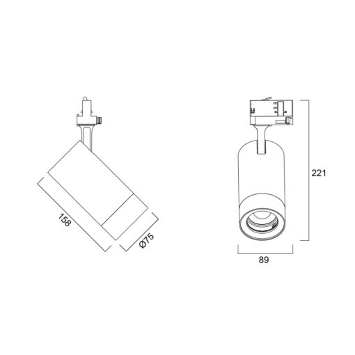 Lenzo Large, 3-fas, 30W, 2250lm, 4000K, CRI90, 15-50° ljusöppning, DIM , vit - Bild 16