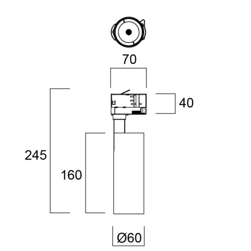 Pixo Small, 3-fas, 15W, 1615lm, 4000K, CRI90, 24,36,54° ljusöppning, ONOFF , vit - Bild 18