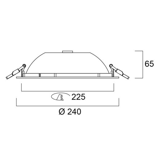 Start Downlight, D225mm, infälld, 23W, 2275lm, 3000K, CRI80, Opal, 74° ljusöppning, ONOFF, vit - Bild 16