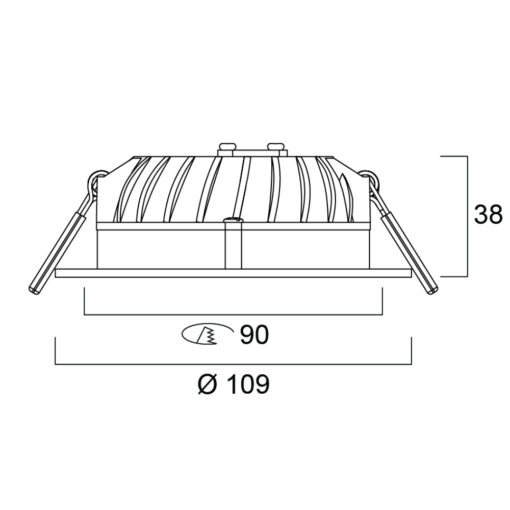 Start Downlight, D90mm, infälld, 8W, 830lm, 3000K, CRI80, Opal, 74° ljusöppning, FASDIM, vit - Bild 14