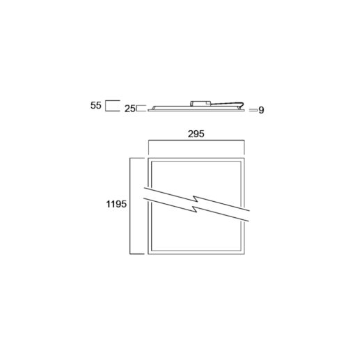 Start Panel IP40, infälld, 1200x300, 36W, 3600lm, 3000K, ONOFF, CRI80, microprisma - Bild 11