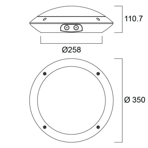 Start Surface IP66, D350mm, ytmonteras, 17W, 1500lm, 4000K, ONOFF, NÖDLJUS, svart - Bild 15