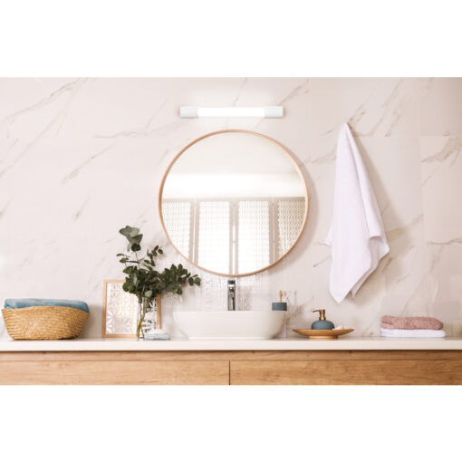 Sylmirror LED Flute, L400mm, 6W, 540lm, 3000K, ONOFF, CRI80, kromat fäste, opal diffusor - Bild 3
