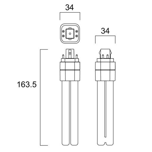 ToLEDo Lynx DE G24Q, 4 pin LED Kompaktlysrör, 10W, 1100lm, 4000K - Bild 4
