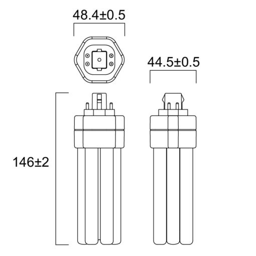 ToLEDo Lynx TE GX24Q, 4 pin LED Kompaktlysrör, 16W, 1760lm, 4000K - Bild 4