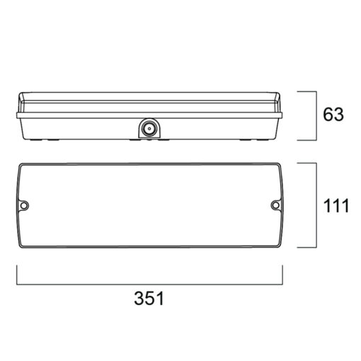 LiFeSafe Bulkhead IP65, väggmonteras, 3W, 150lm, 6500K, CR80, vit, 3H, Självtest - Bild 11