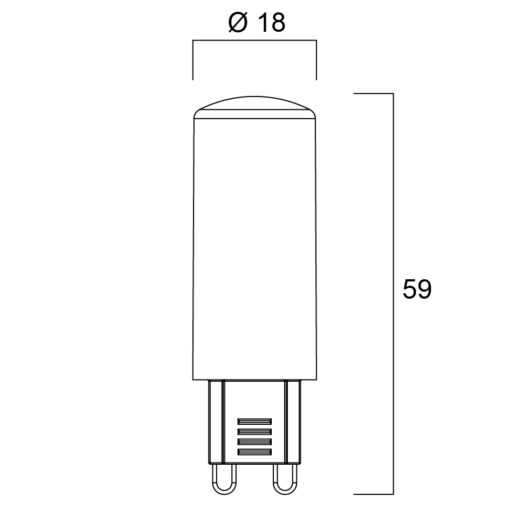 Toledo G9, 4,8W, 600lm, G9, 2700K, LED-ljuskälla - Bild 4