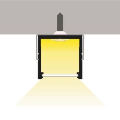 Profile semi deep surface 16 (19x19) SET, 2m, Svart