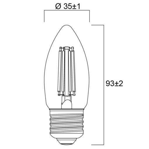 ToLEDo Retro Candle, E27, 2700K 4,5W, 470lm. - Bild 4