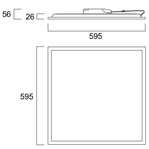 Start Panel IP40, infälld, 600x600, 30W, 4000lm, 4000K, DALI, CRI80, microprisma - Bild 11