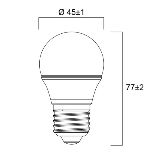 Toledo Retro Klot Matt, 2,5W, 250lm, 2700K, E27, ONOFF - Bild 4