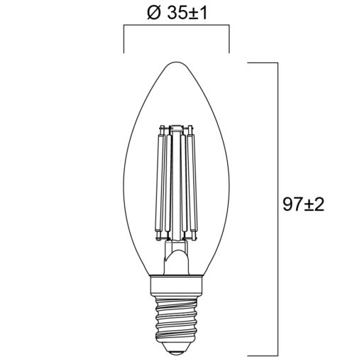 ToLEDo Retro Candle, E14, 2700K 4,5W, 470lm. - Bild 4
