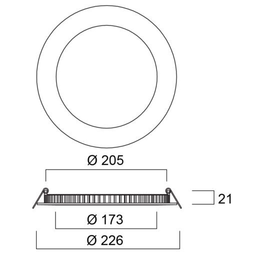 Start Downlight Flat, D205mm, infälld, 17W, 2200lm, 3000K, CRI80, Opal, 74°, FASDIM, vit - Bild 13