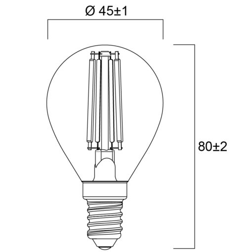 ToLEDo RT BALL, LED-ljuskälla, E14, 4,5W, 470lm, 2700K, DIMBAR - Bild 4