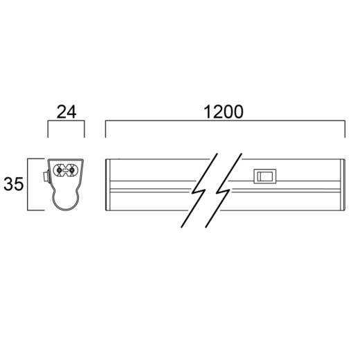 LED Pipe, L1200mm, ytmonteras, 11,5W, 1275lm, 4000K, CR80, opal, onoff, vit - Bild 12