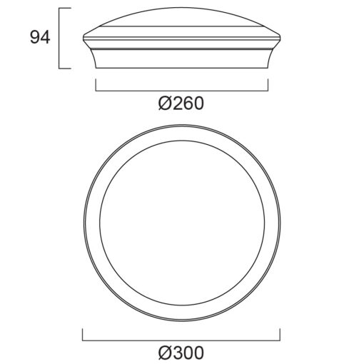 Start Surface IP54, D300mm, ytmonteras, 16,5W, 500-2000lm, 3000/4000K, Sensor - Bild 11