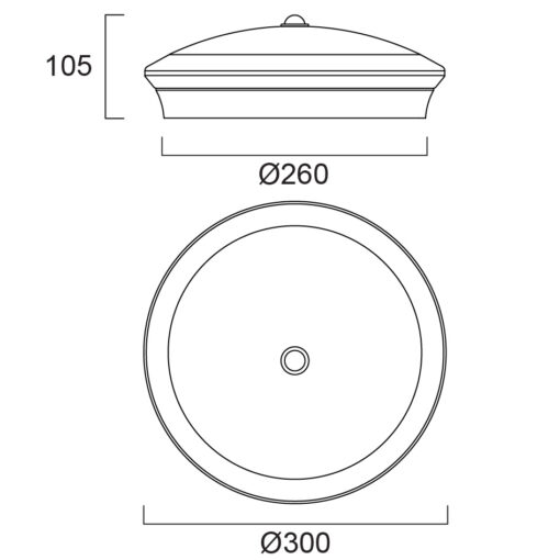 Start Surface IP54, D300mm, ytmonteras, 16,5W, 450-1800lm, 3000/4000K, PIR - Bild 5