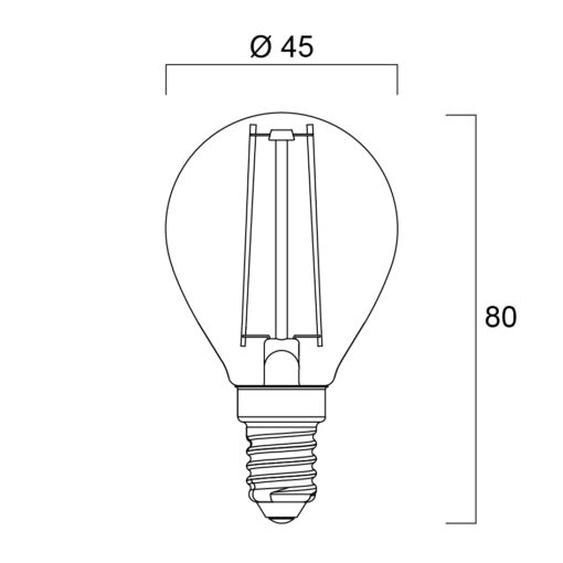 ToLEDo RT BALL, LED-ljuskälla, E14, 4,5W, 250lm, 2700K - Bild 7