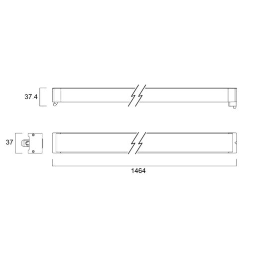 Pixo Line L1500, 3-fas, 50W, 6500lm, 4000K, CRI80, 70°, ONOFF , Svart - Bild 24