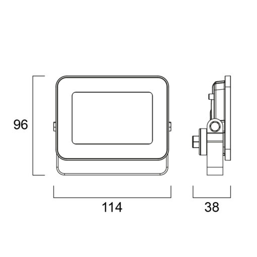 Start ECO Flood, L96mm, ytmonteras, 10W, 900lm, 3000K, 110°, ONOFF, svart - Bild 8