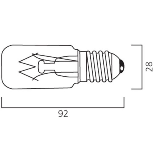 Sylvania Tubular lamp 25W, 2500K, E14, Dimbar - Bild 3
