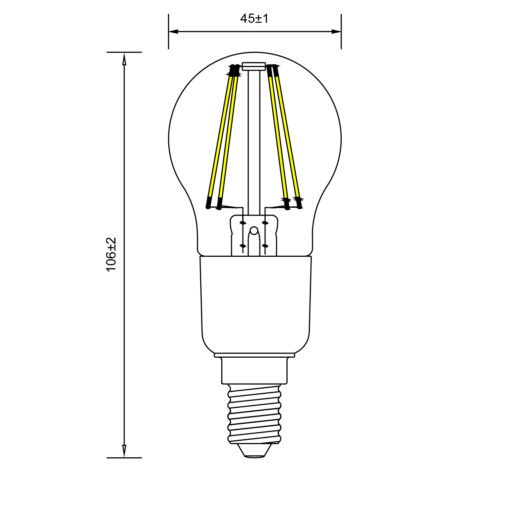 ToLEDo RT BALL, LED-ljuskälla, E14, 4,5W, 470lm, 2700K, DIMBAR - Bild 7