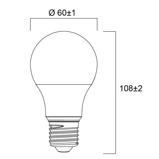 ToLEDo RT GLS B22 , LED-ljuskälla, 7W, 806lm, 2700K, Onoff - Bild 4