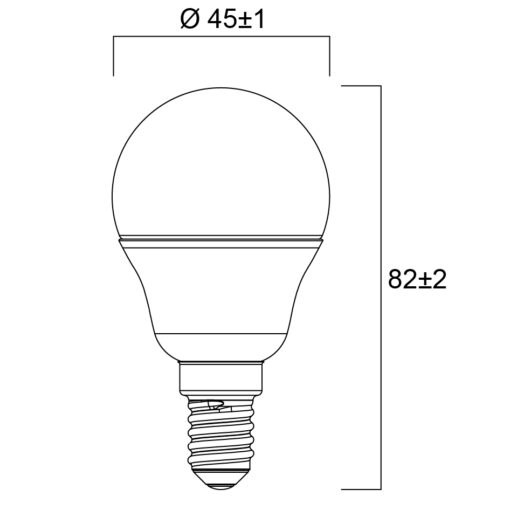 ToLEDo BALL, LED-ljuskälla, E14, 4,5W, 250lm, 4000K, onoff - Bild 4
