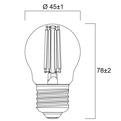 ToLEDo RT BALL, LED-ljuskälla, E27, 4,5W, 470lm, 2700K, onoff - Bild 4