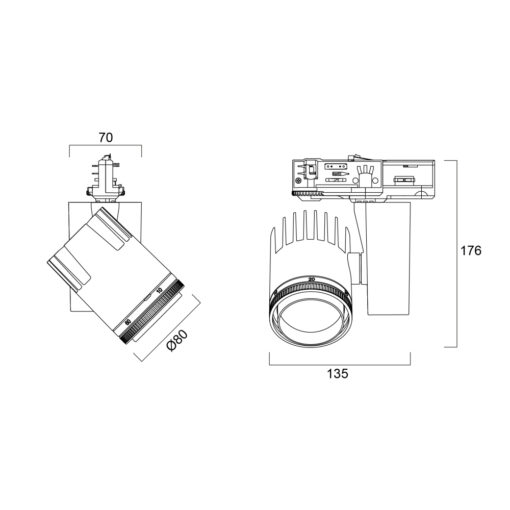 Beacon LED Muse 2, 3-fas, 21W, 1081lm, 3000K, CRI97, 8-55° ljusöppning,Dali, vit - Bild 11