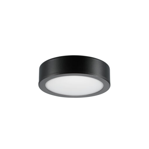 Sylduo Round Bänkbelysning, D65mm, ytmonterad/infälld, 3W, 270lm, 3000K, CRI80, 110˚, ONOFF, svart