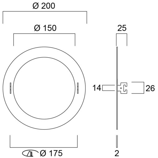 Sylvania Täckring, D150, (0030461), vit - Bild 9