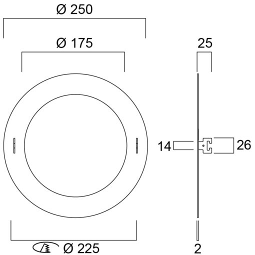 Sylvania Täckring, D225, (0030464), vit - Bild 9