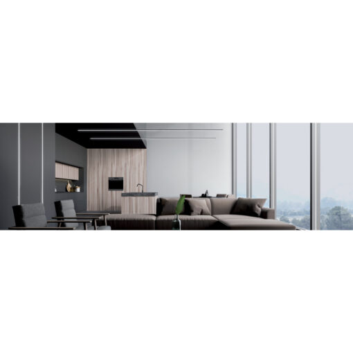 Aluminiumprofil Set Hörn 24×19,4mm, 2000mm, svart, frostad diffusor - Bild 5