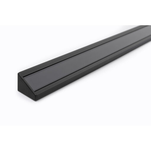 Aluminiumprofil Set Hörn 24×19,4mm, 2000mm, svart, frostad diffusor - Bild 2