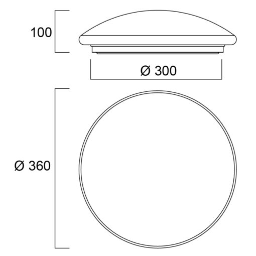 Sylcircle IP44 Dualtone, ytmonteras, 24W, 2050lm, 3000/4000K, Dimbar, vit - Bild 14