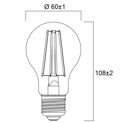 ToLEDo RT GLS , LED-ljuskälla, E27, 6W, 640lm, 2700K, Onoff - Bild 4