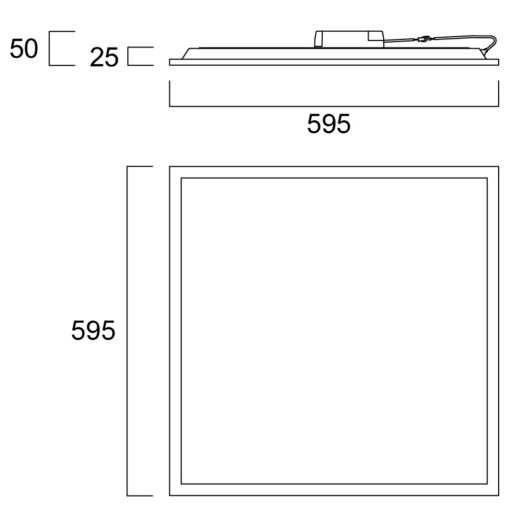 Start Panel, infälld, 600x600, 30W, 4000lm, 4000K, ONOFF, CRI80,  microprisma - Bild 11