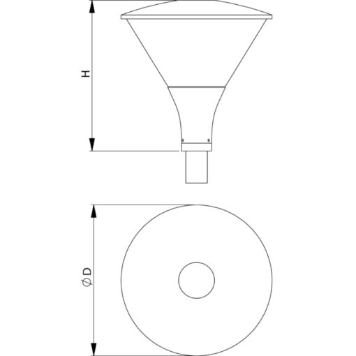 Signus, stolptopp, 26W, 3455lm, 3000K, CR80, ONOFF, mörkgrå, Kabel 6m - Bild 5