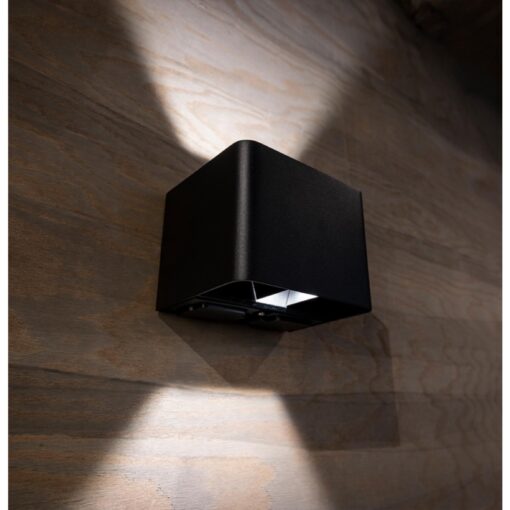SLC Shadow, L165mm, 10W, 787m, 2700/3000/4000K, CR80, upp/nerljus ställbar, dim, svart, 2x Shuko - Bild 6