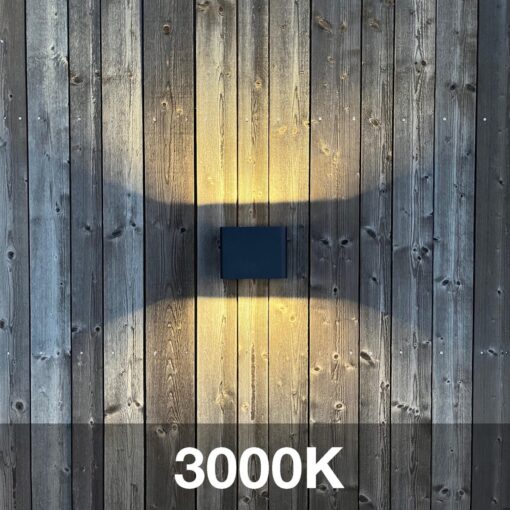 SLC Shadow, L165mm, 10W, 787m, 2700/3000/4000K, CR80, upp/nerljus ställbar, dim, svart, 2x Shuko - Bild 9