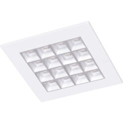 Tetra R, 230x230mm, infälld, 14,6W, 2275lm, 4000K, CRI80, parabolisk reflektor, DALI, vit