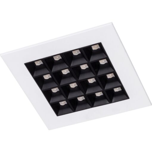 Tetra R, 230x230mm, infälld, 14,6W, 2237lm, 3000K, CRI80, parabolisk reflektor, DALI, vit - Bild 2