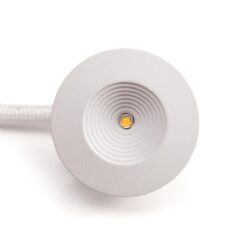 SLC MINIONE, D32mm, 3W, 165lm, 2700K, CRI90, ljusöppning 36°, onoff, vit, kabel 3m